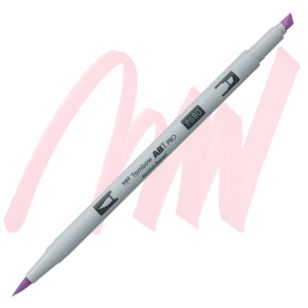 Open in modal - Tombow ABT PRO Alcohol Marker - Ice Pink, P680 marker and swatch