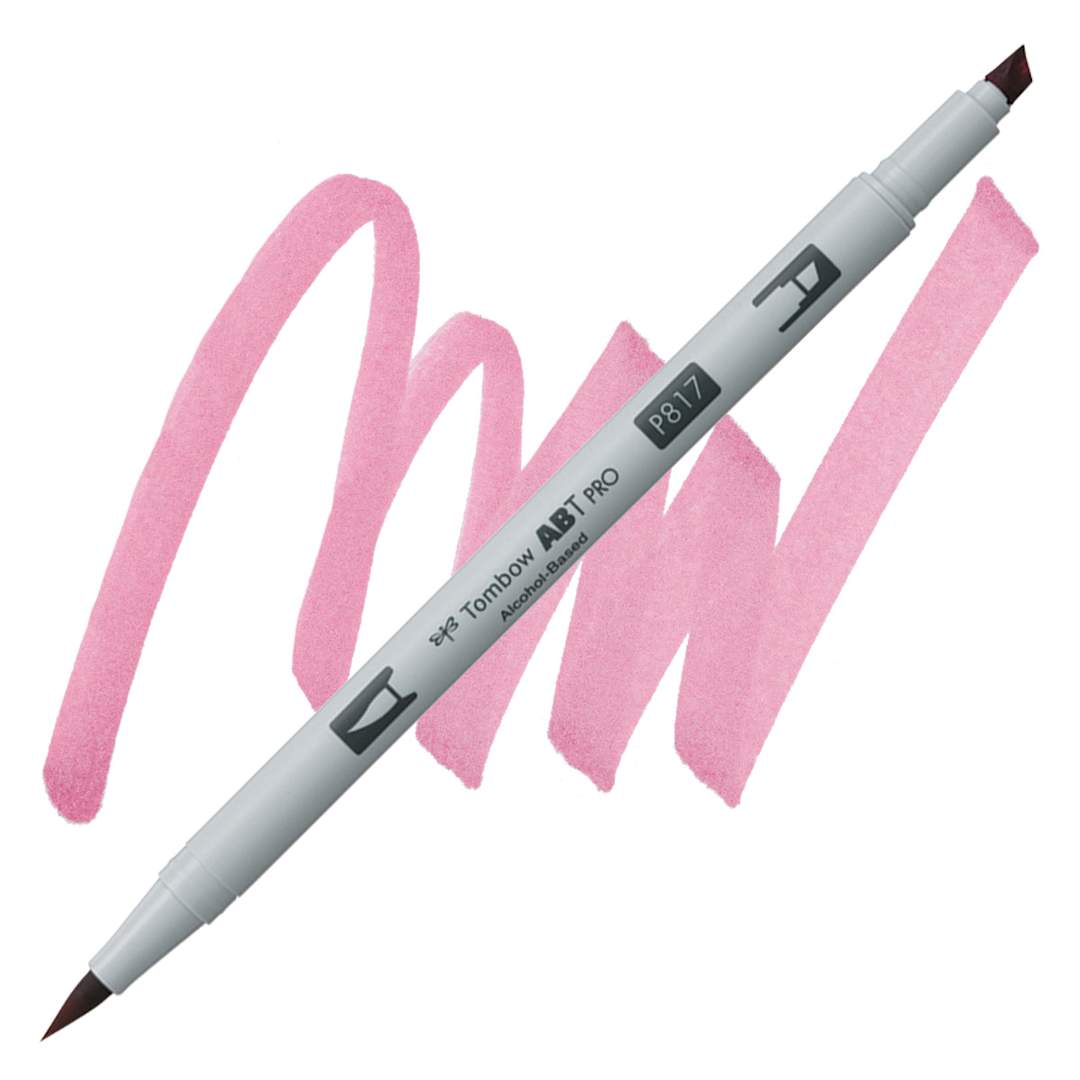 Open in modal - Tombow ABT PRO Alcohol Marker - Mauve, P817 marker and swatch