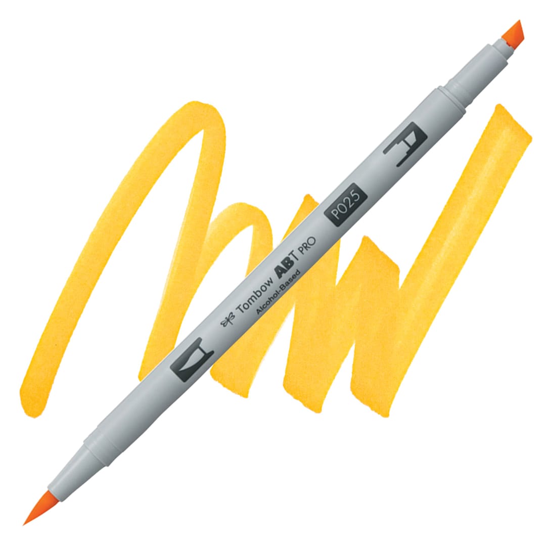 Open in modal - Tombow ABT PRO Alcohol Marker - Light Orange, P025 marker and swatch