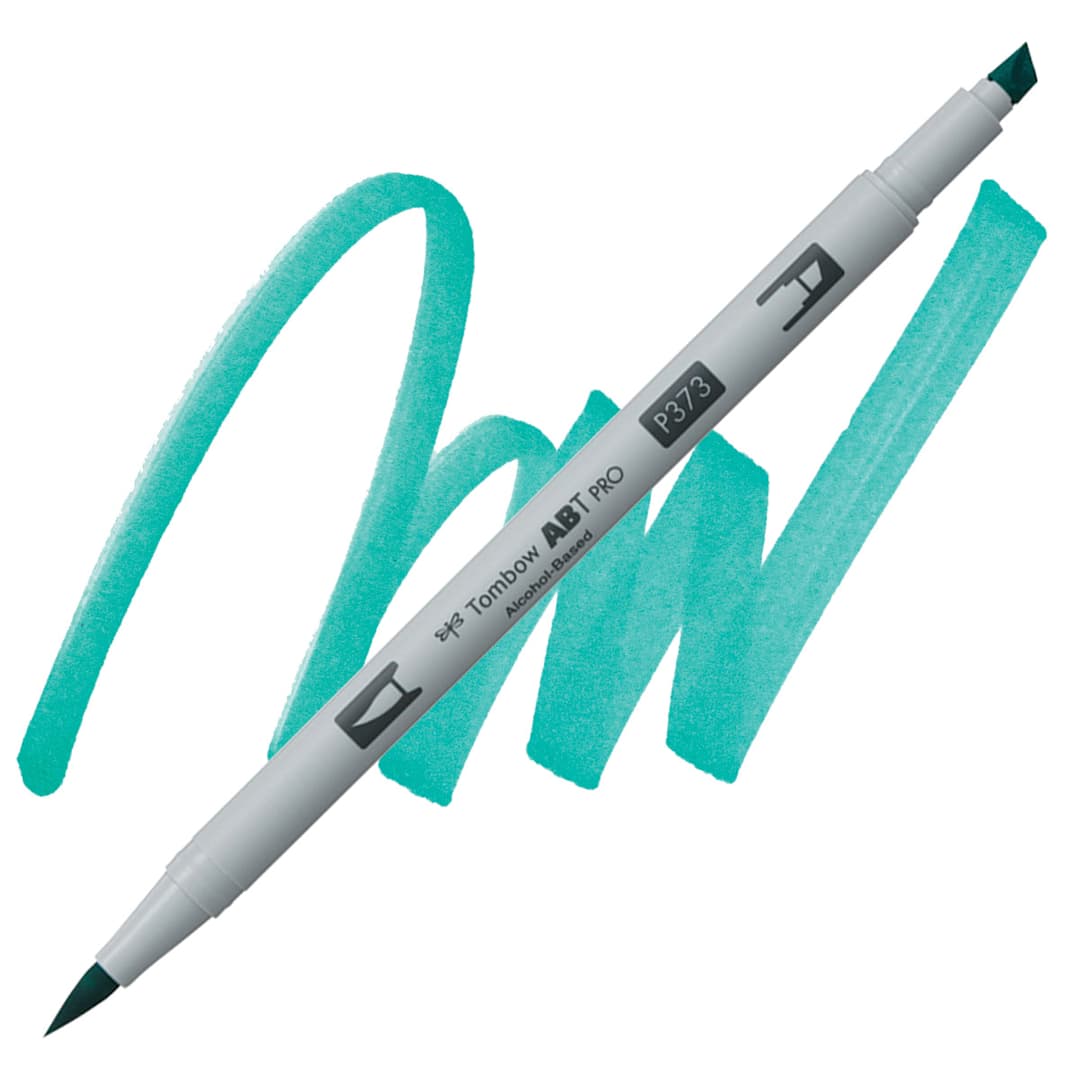 Open in modal - Tombow ABT PRO Alcohol Marker - Sea Blue, P373 marker and swatch