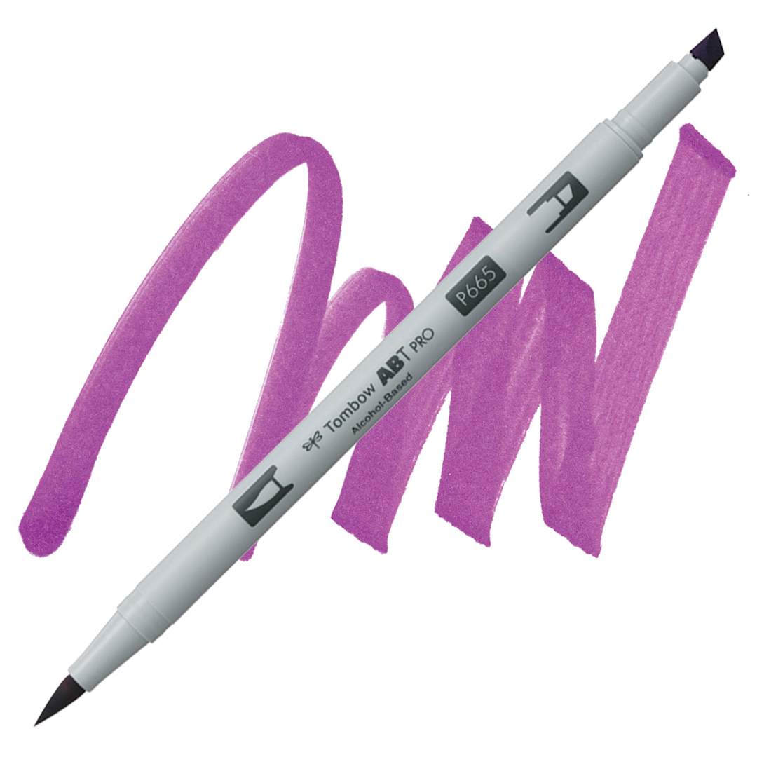 Open in modal - Tombow ABT PRO Alcohol Marker - Purple, P665 marker and swatch