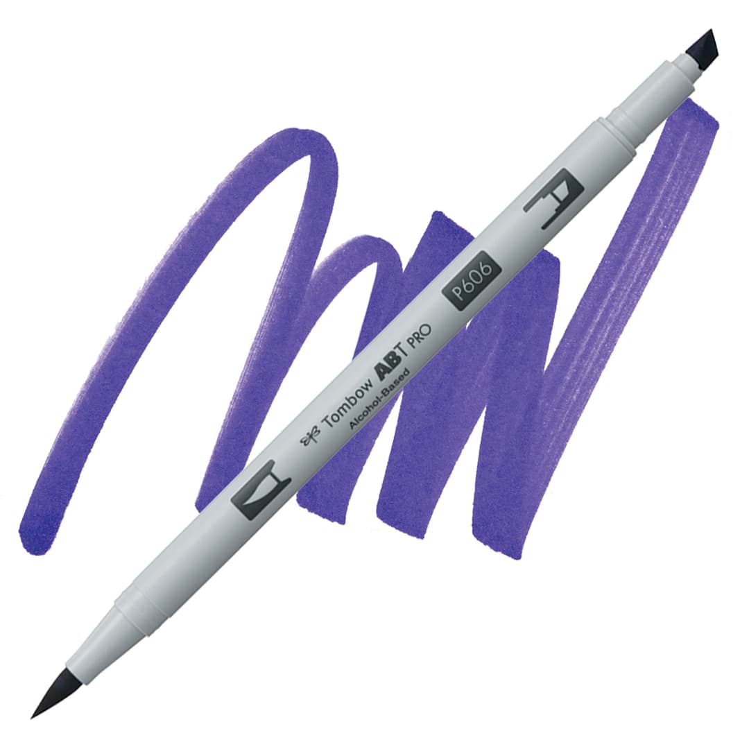 Open in modal - Tombow ABT PRO Alcohol Marker - Violet, P606 marker and swatch