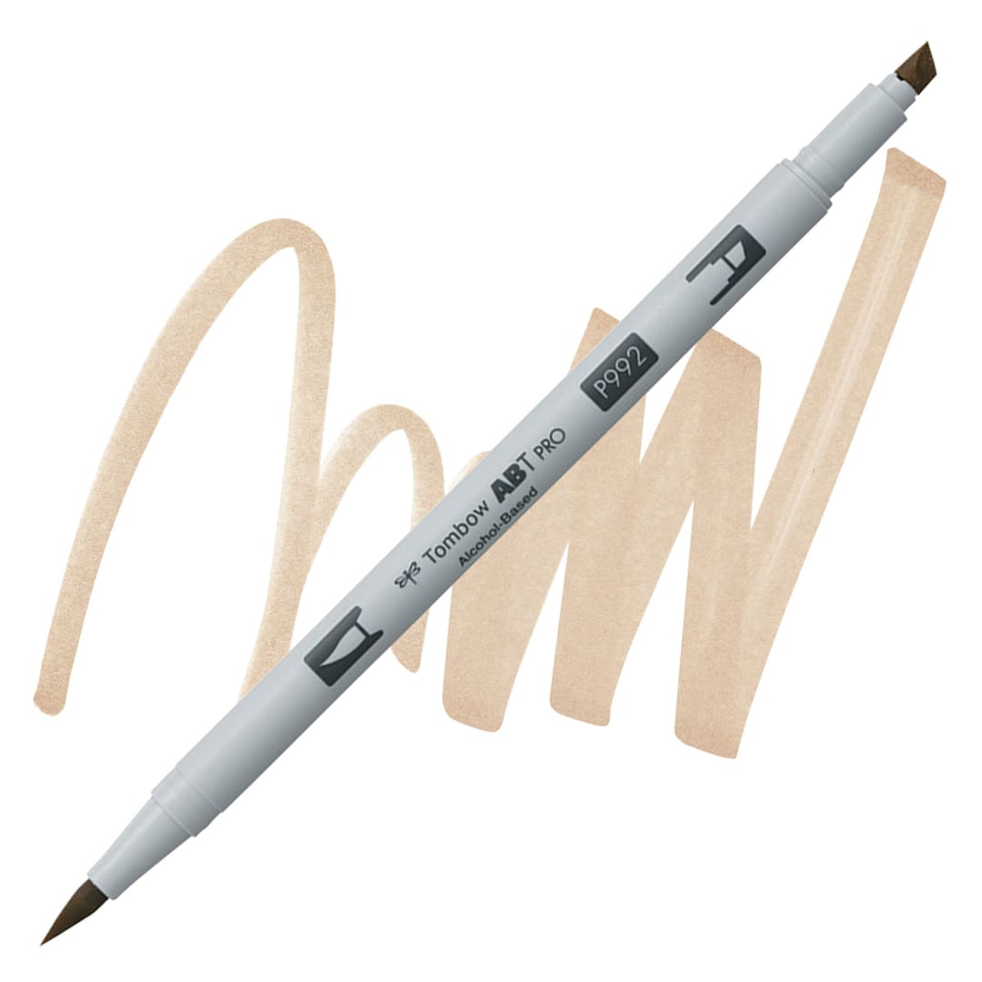 Open in modal - Tombow ABT PRO Alcohol Marker - Sand, P992 marker and swatch