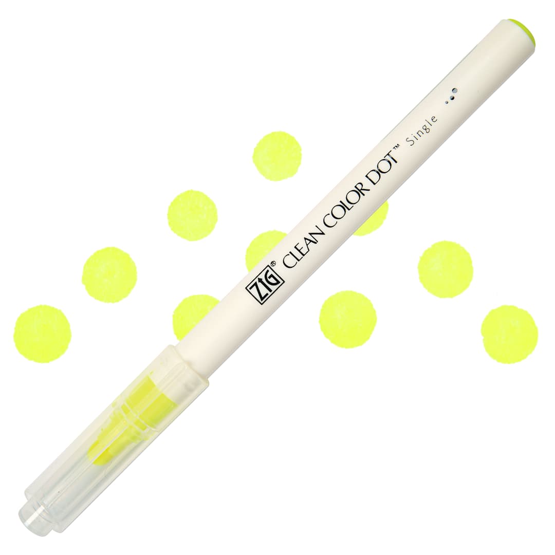 Open in modal - Zig Clean Color Dot Marker - Fl. Yellow, swatch and marker