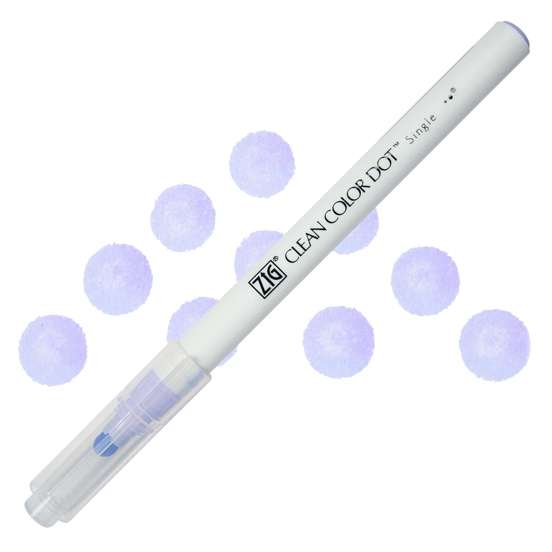 Open in modal - Zig Clean Color Dot Marker - English Lavender, swatch and marker