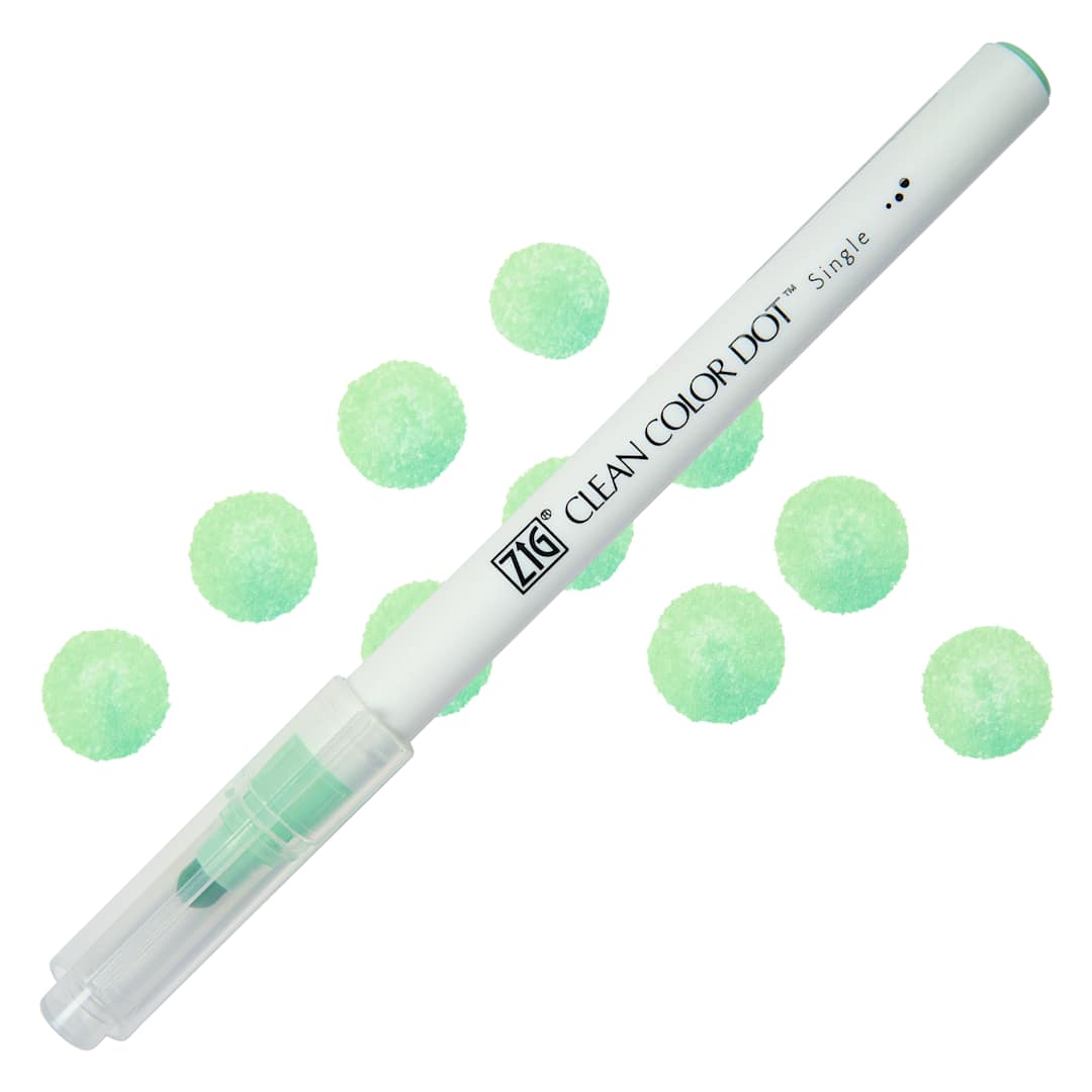 Open in modal - Zig Clean Color Dot Marker - Pale Mint, swatch and marker