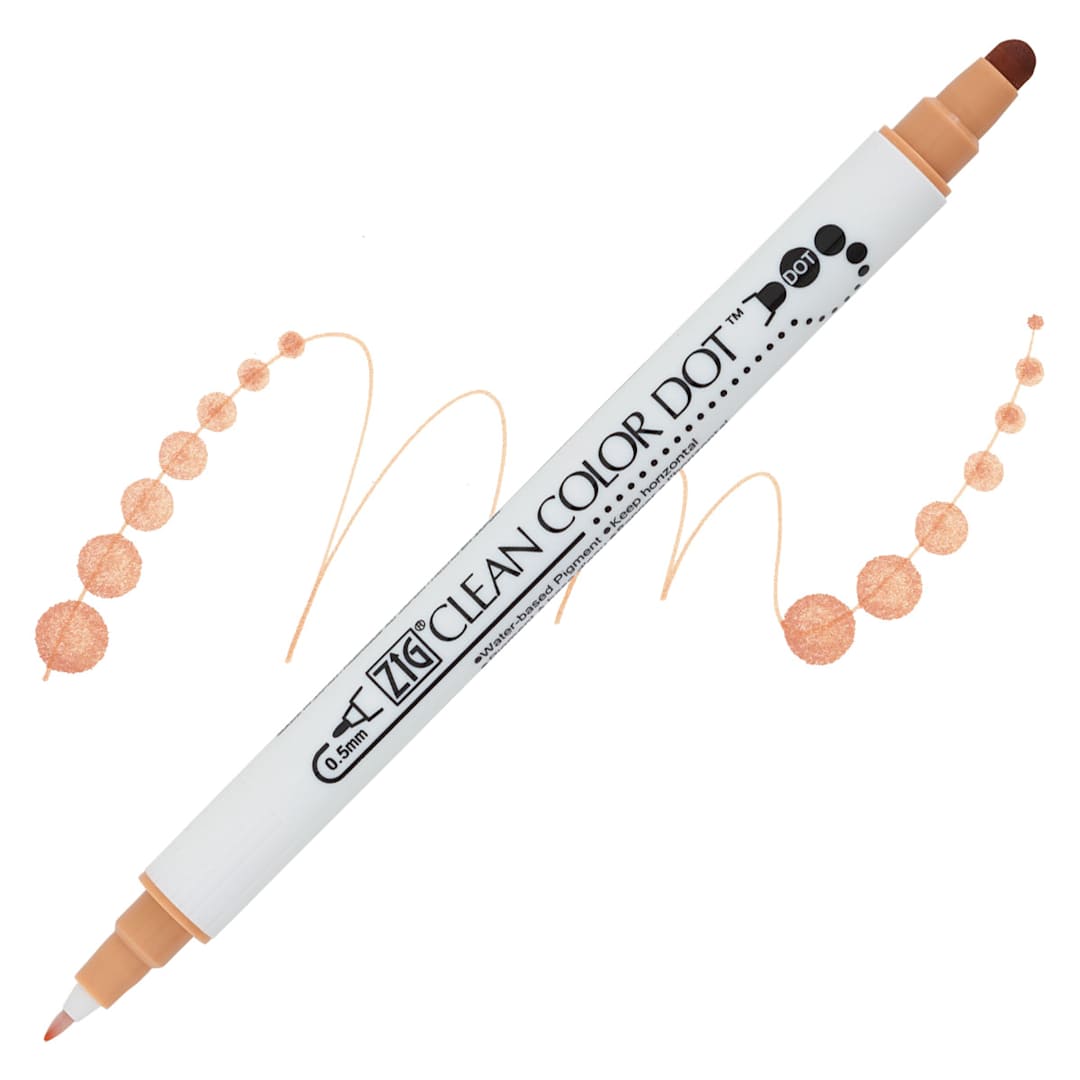 Open in modal - Zig Clean Color Dot Marker - Fawn marker and swatch