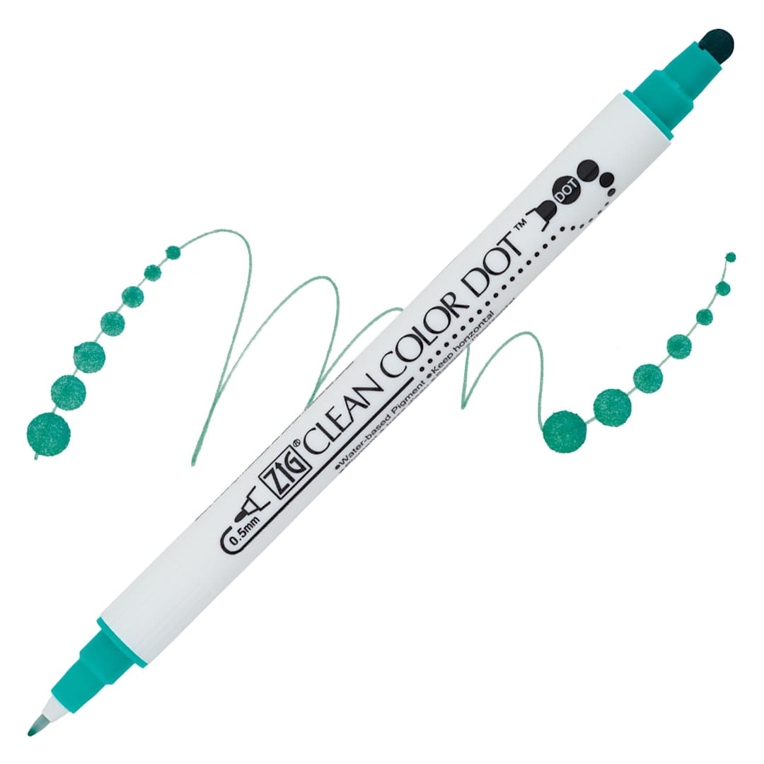 Open in modal - Zig Clean Color Dot Marker - Ocean marker and swatch