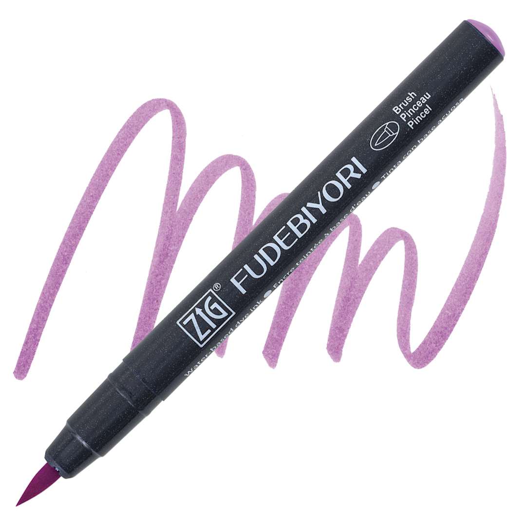 Open in modal - Zig Fudebiyori Brush Pen - Light Violet pen and swatch