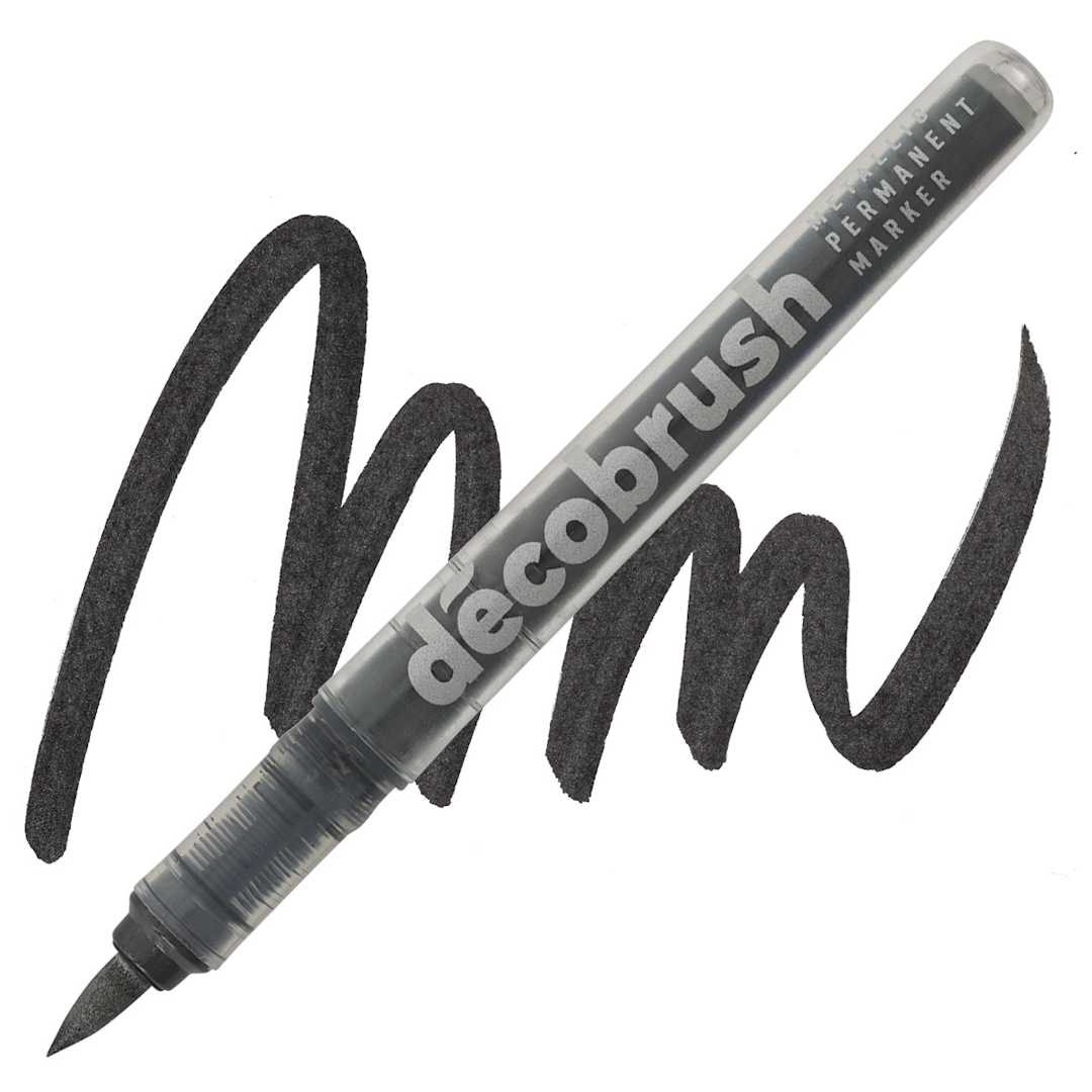 Open in modal - Karin DécoBrush Metallic Marker - Metallic Black marker and swatch