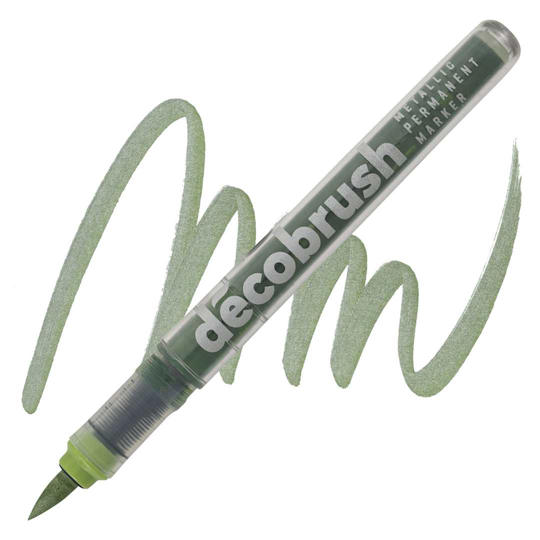 Open in modal - Karin DécoBrush Metallic Marker - Metallic Light Green marker and swatch