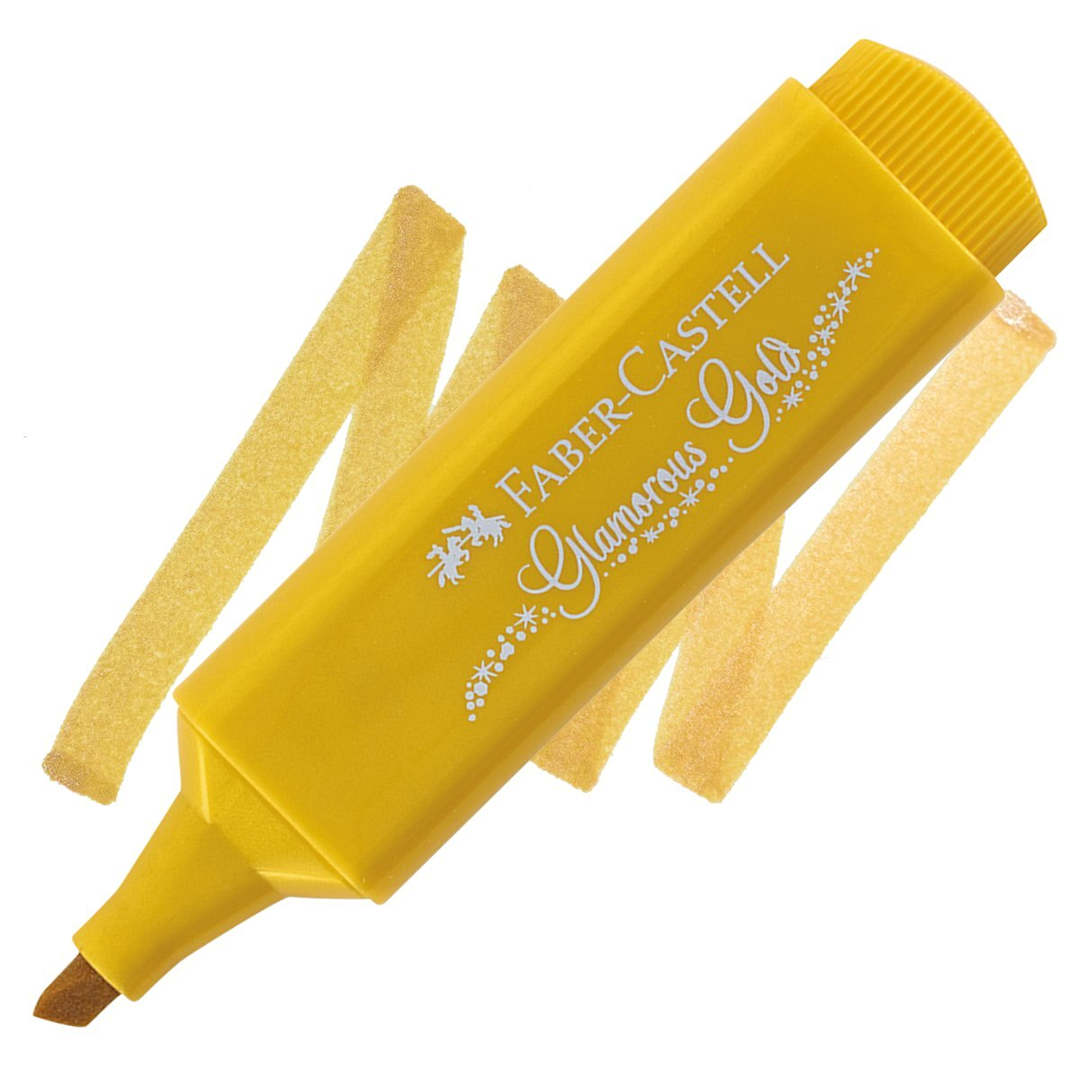 Open in modal - Faber-Castell Metallic Textliner - Glamorous Gold marker and swatch