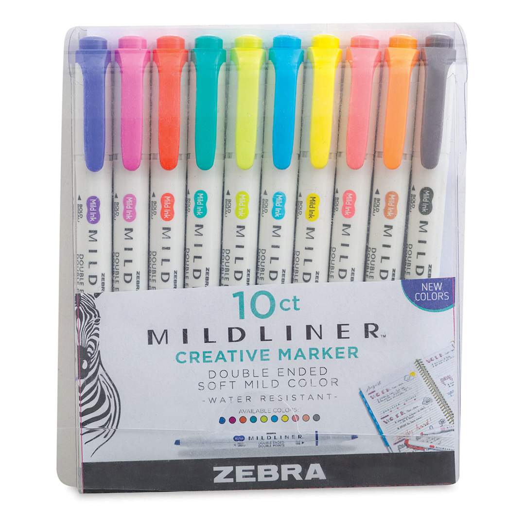 Open in modal - Mildliner Double Ended Creative Markers - Front of 10 pc Refresh and Friend Set 