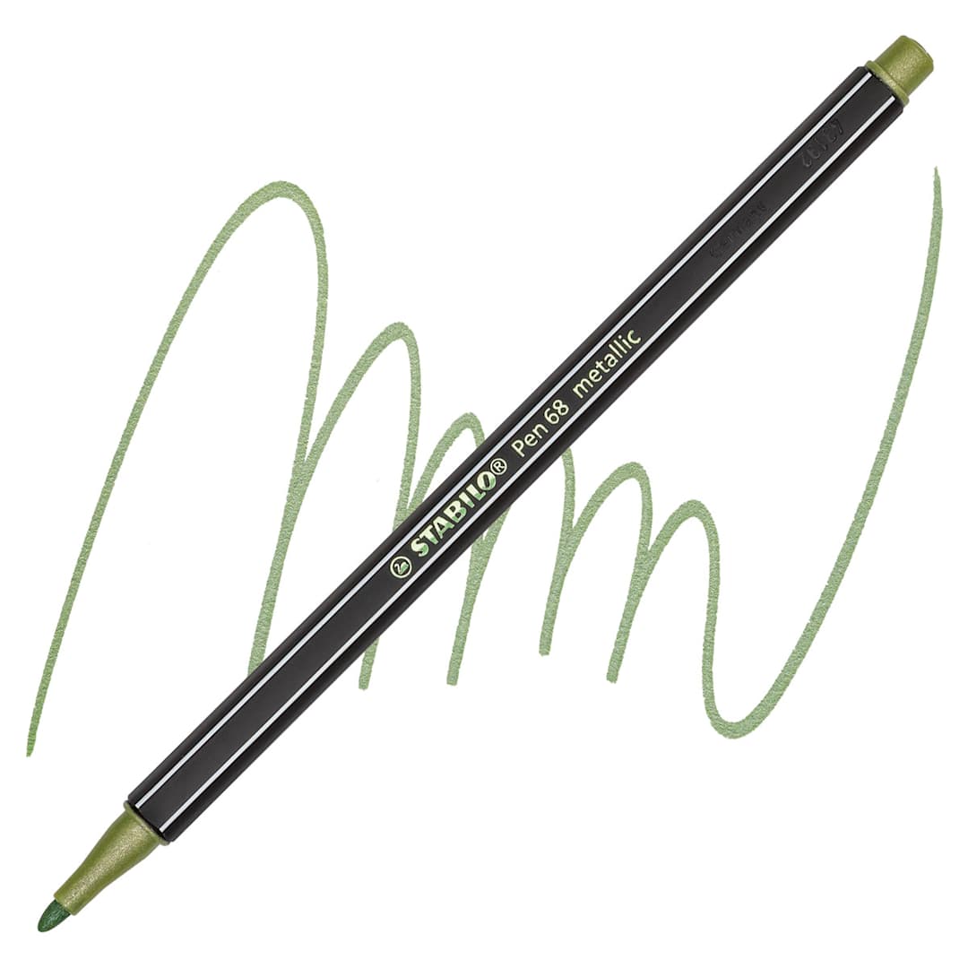 Open in modal - Stabilo Pen 68 Metallic Pen - Light Green pen and swatch