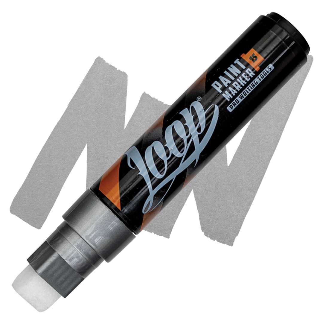 Open in modal - Loop Paint Marker - Silver, 8 mm, Marker and swatch