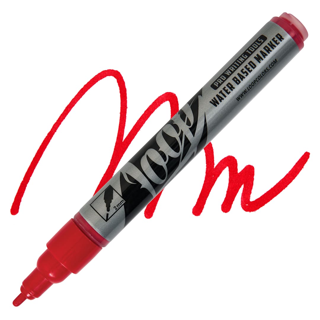 Open in modal - Loop Water-Based Acrylic Marker - Brighton, 2 mm, swatch and marker
