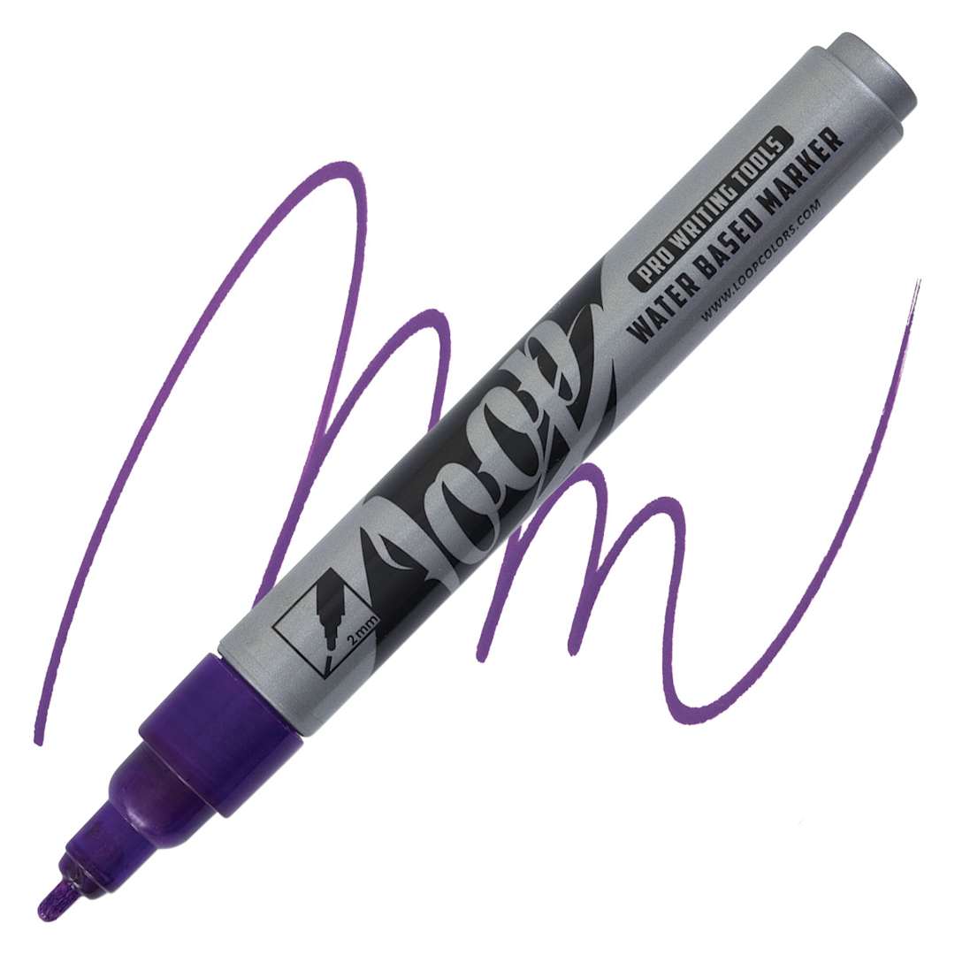 Open in modal - Loop Water-Based Acrylic Marker - Moss, 2 mm marker and swatch