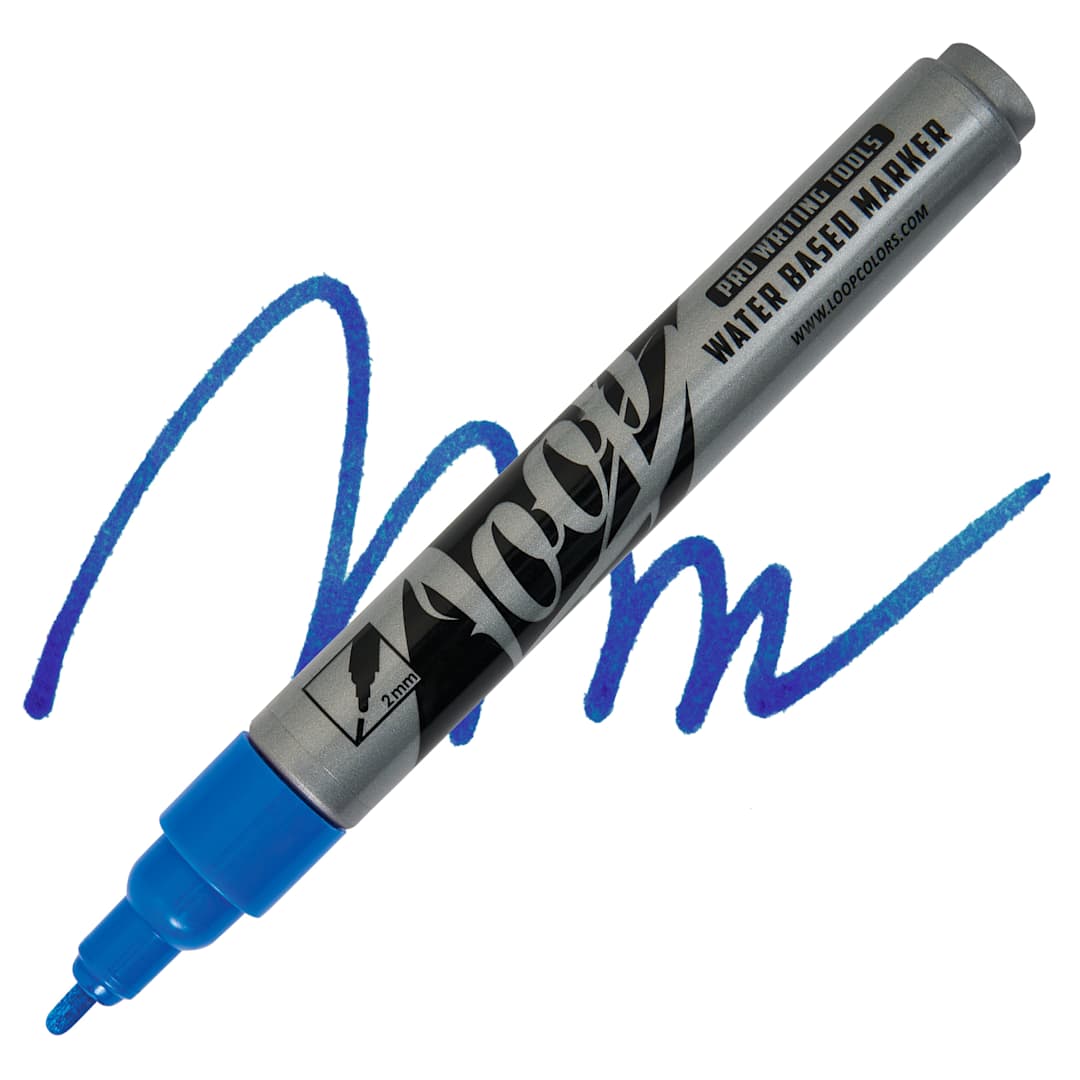 Open in modal - Loop Water-Based Acrylic Marker - Lille, 2 mm, swatch and marker
