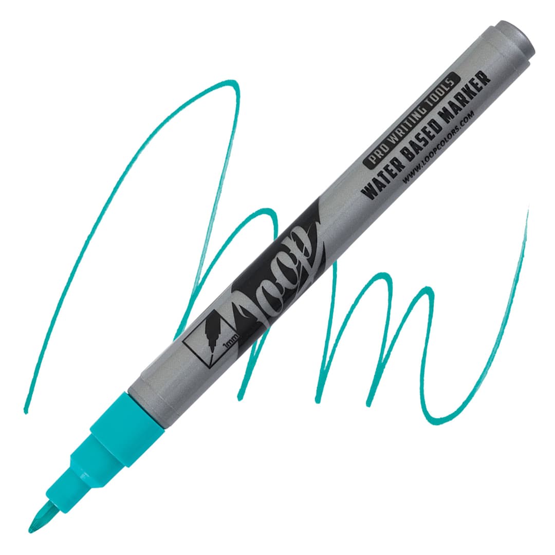 Open in modal - Loop Water-Based Acrylic Marker - Milano, 1 mm marker and swatch