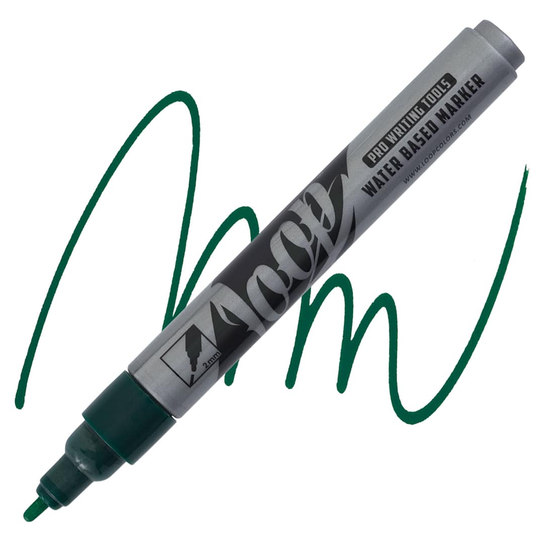 Open in modal - Loop Water-Based Acrylic Marker - Ferrera, 2 mm marker and swatch