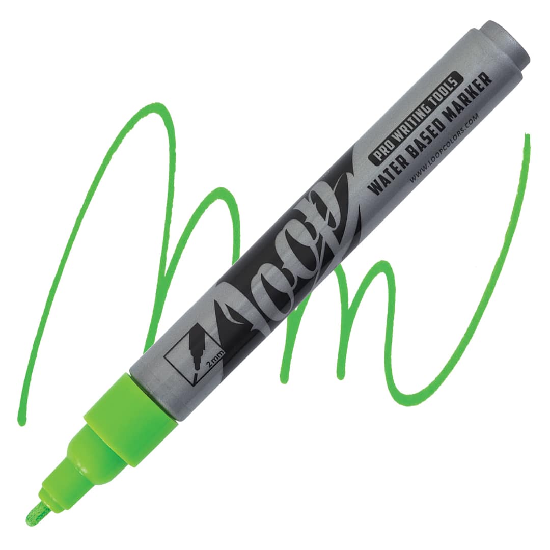Open in modal - Loop Water-Based Acrylic Marker - Lucca, 2 mm marker and swatch