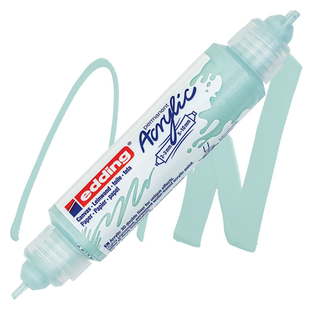 Open in modal - Edding 5400 Acrylic Double Ended Paint Marker - Mellow Mint 928 marker and swatch