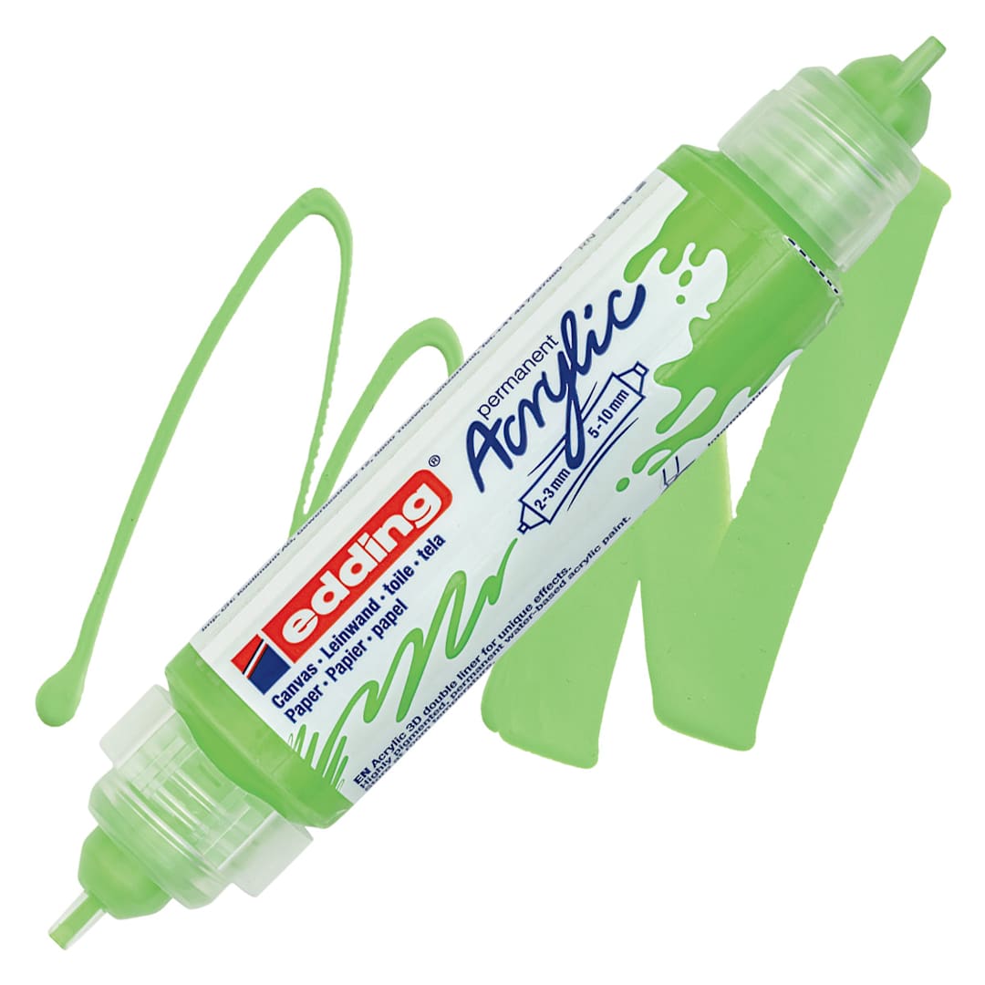 Open in modal - Edding 5400 Acrylic Double Ended Paint Marker - Pastel Green 917 marker and swatch