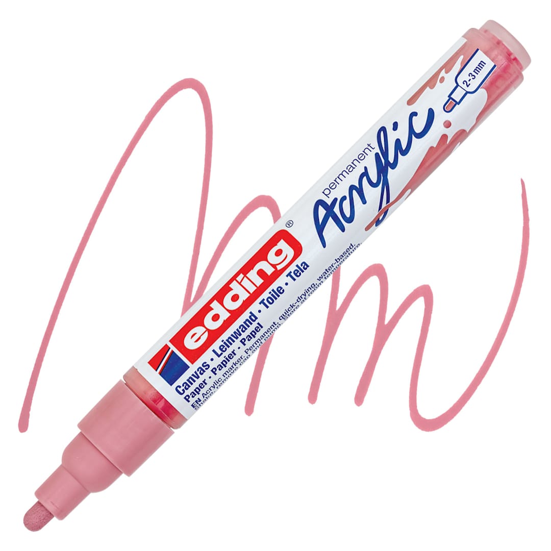 Open in modal - Edding Acrylic Paint Marker - Classy Mauve 935, Medium marker and swatch