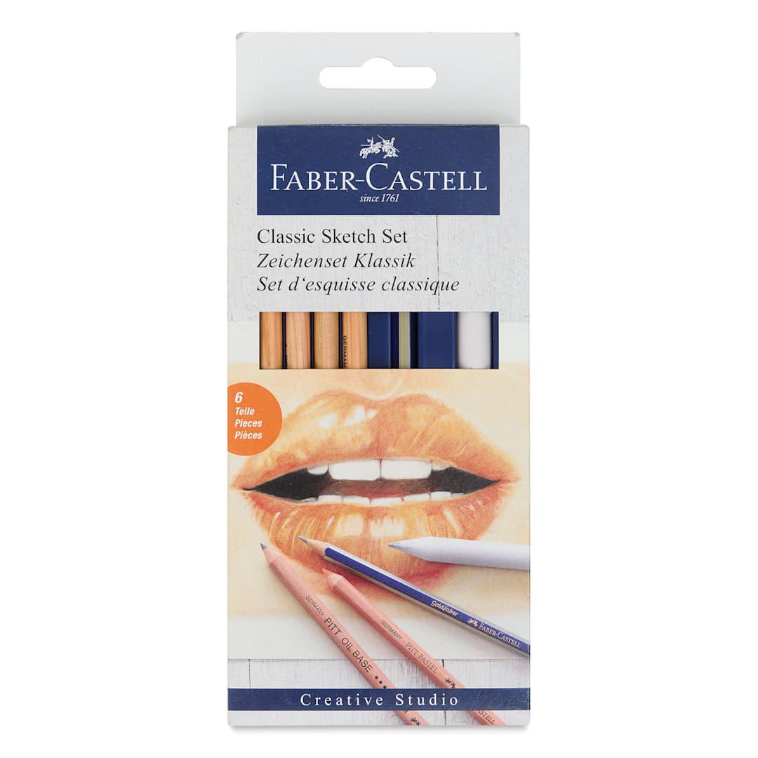 Open in modal - Faber Castell Creative Studio Classic Sketch Set - Set of 6, front of packaging