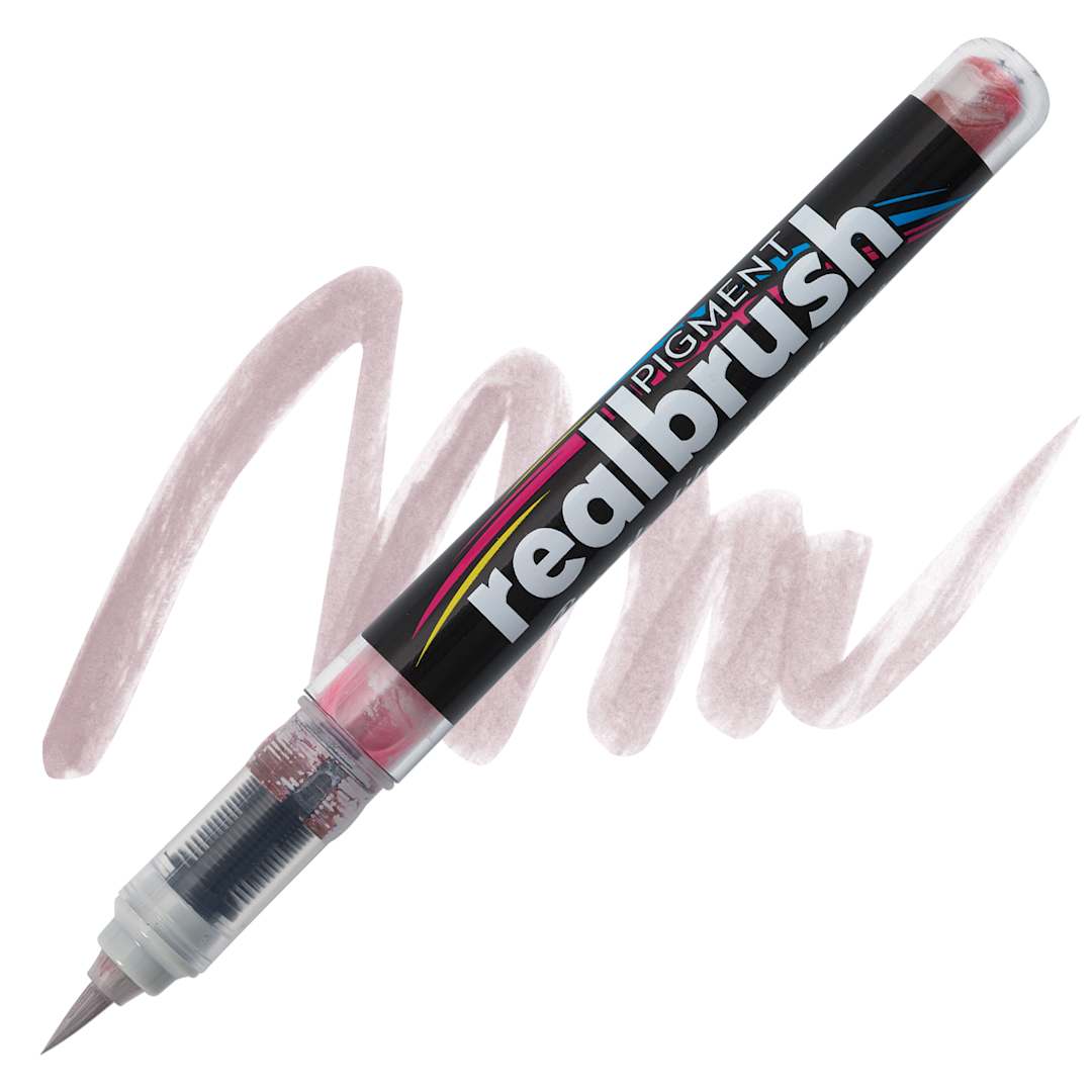 Open in modal - Karin Realbrush Pigment Marker - Warm Grey 1, swatch and marker