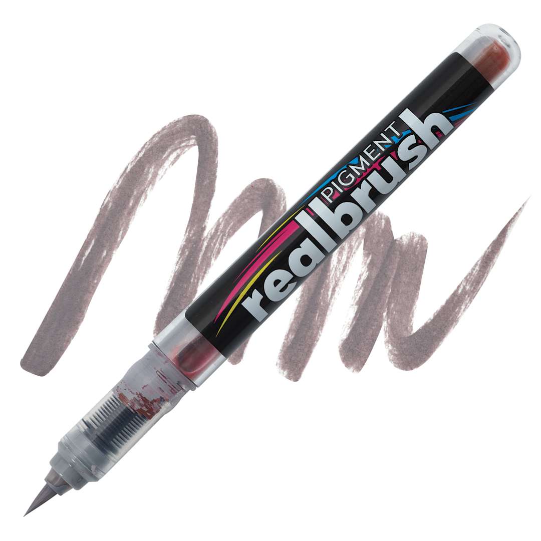 Open in modal - Karin Realbrush Pigment Marker - Warm Grey 3, swatch and marker