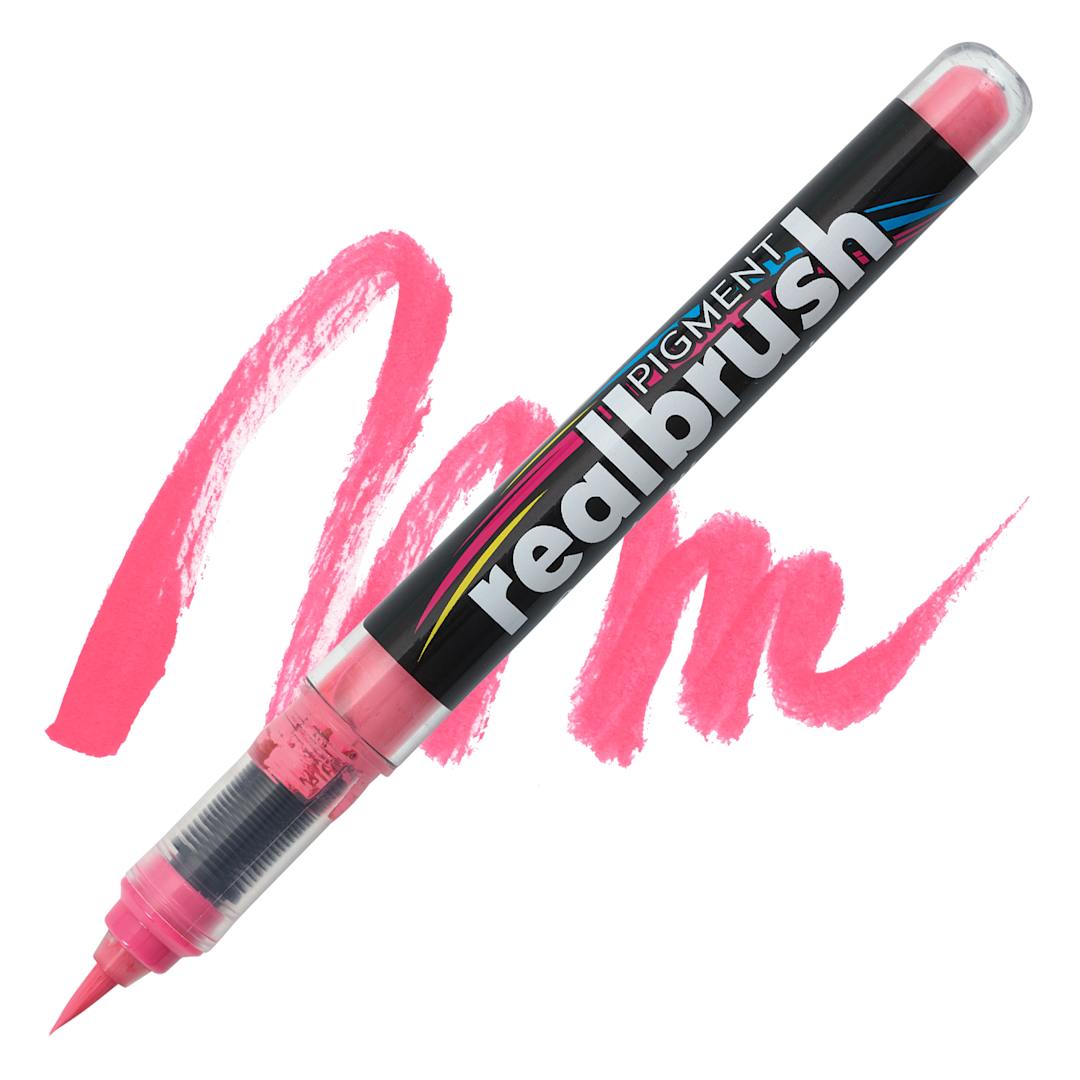 Open in modal - Karin Realbrush Pigment Marker - Antique Pink, swatch and marker