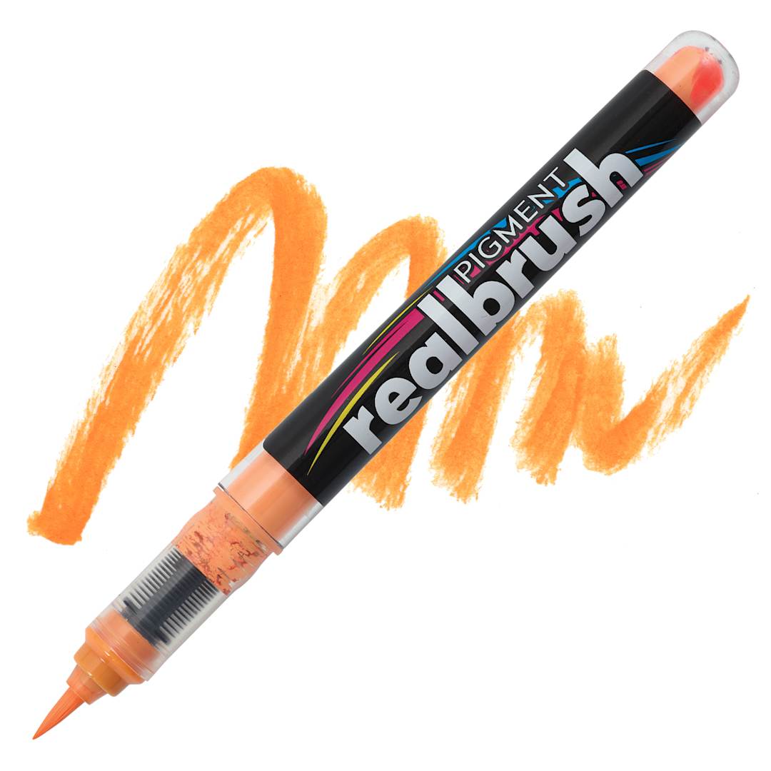 Open in modal - Karin Realbrush Pigment Marker - Peach, swatch and marker