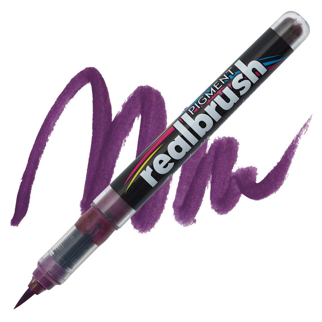 Open in modal - Karin Realbrush Pigment Marker - Lilac, swatch and marker
