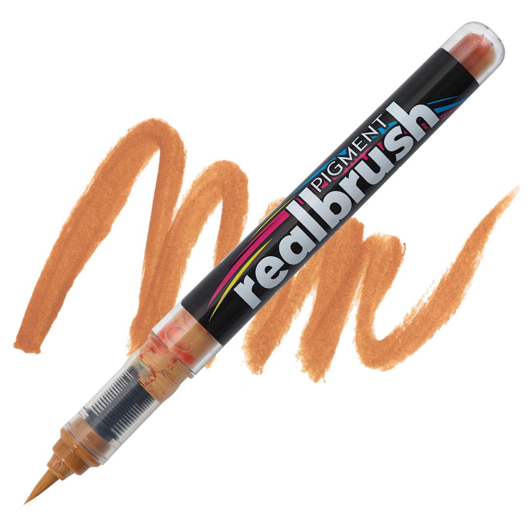 Open in modal - Karin Realbrush Pigment Marker - Praline, swatch and marker