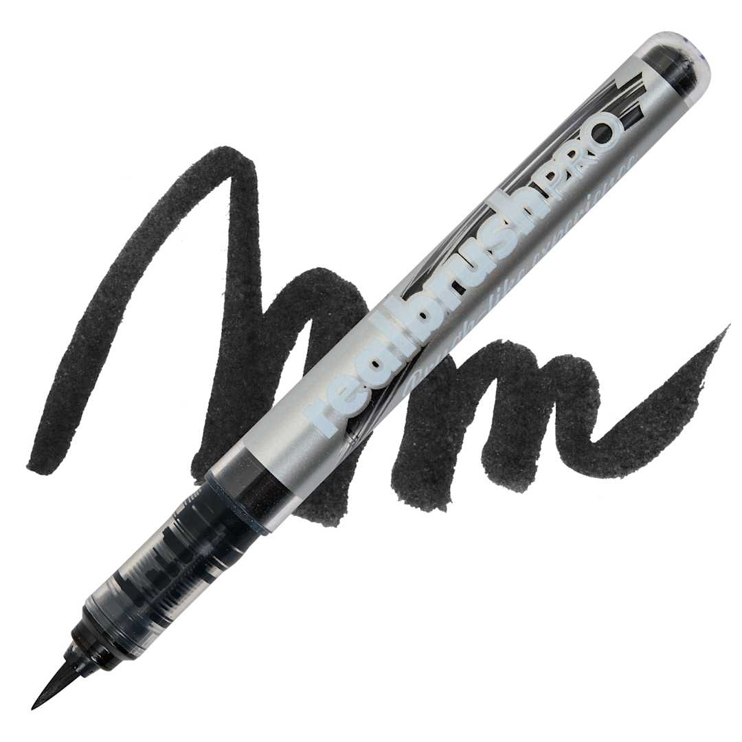 Open in modal - Karin Realbrush Pro Marker - Black, swatch and marker