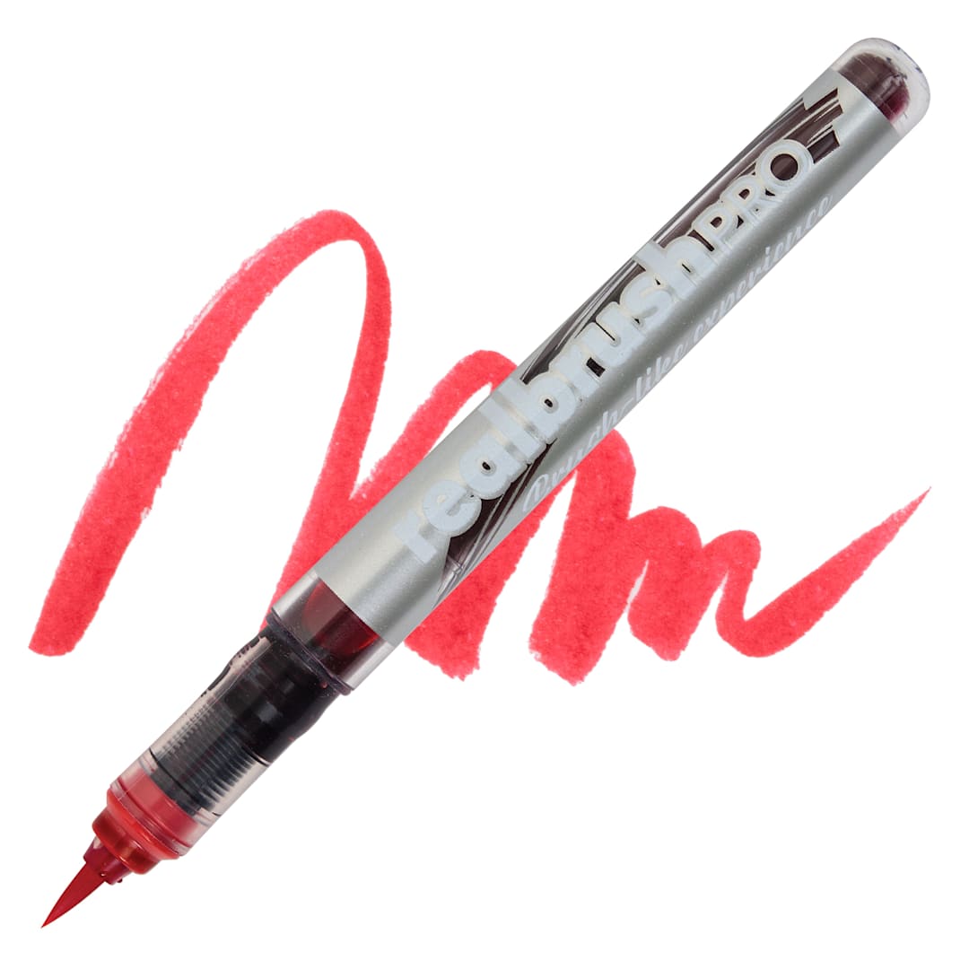 Open in modal - Karin Realbrush Pro Marker - Red, swatch and marker