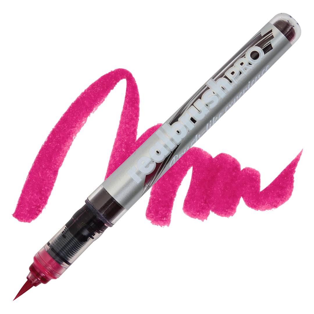 Open in modal - Karin Realbrush Pro Marker - Magenta, swatch and marker