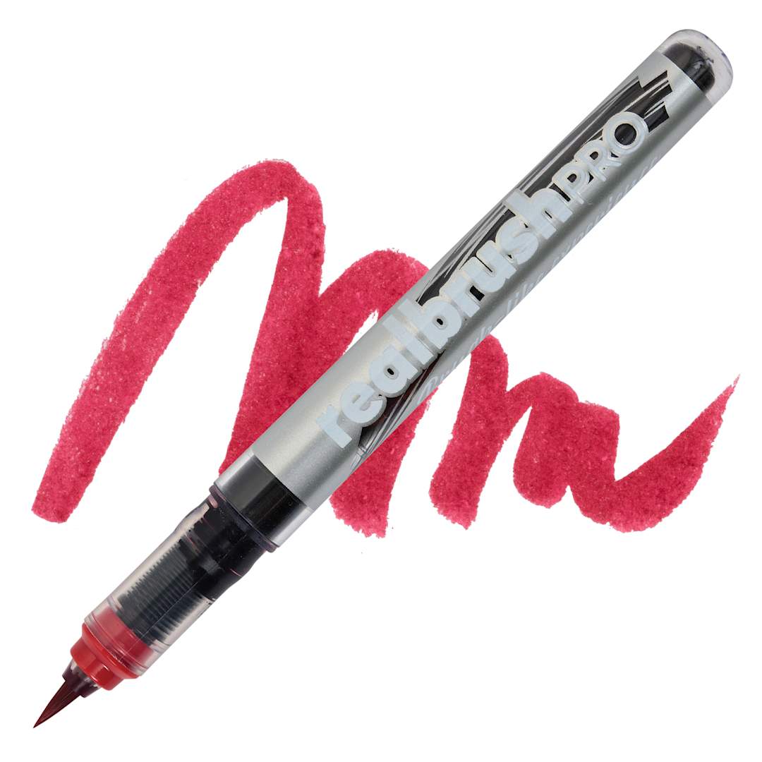 Open in modal - Karin Realbrush Pro Marker - Lipstick Red, swatch and marker