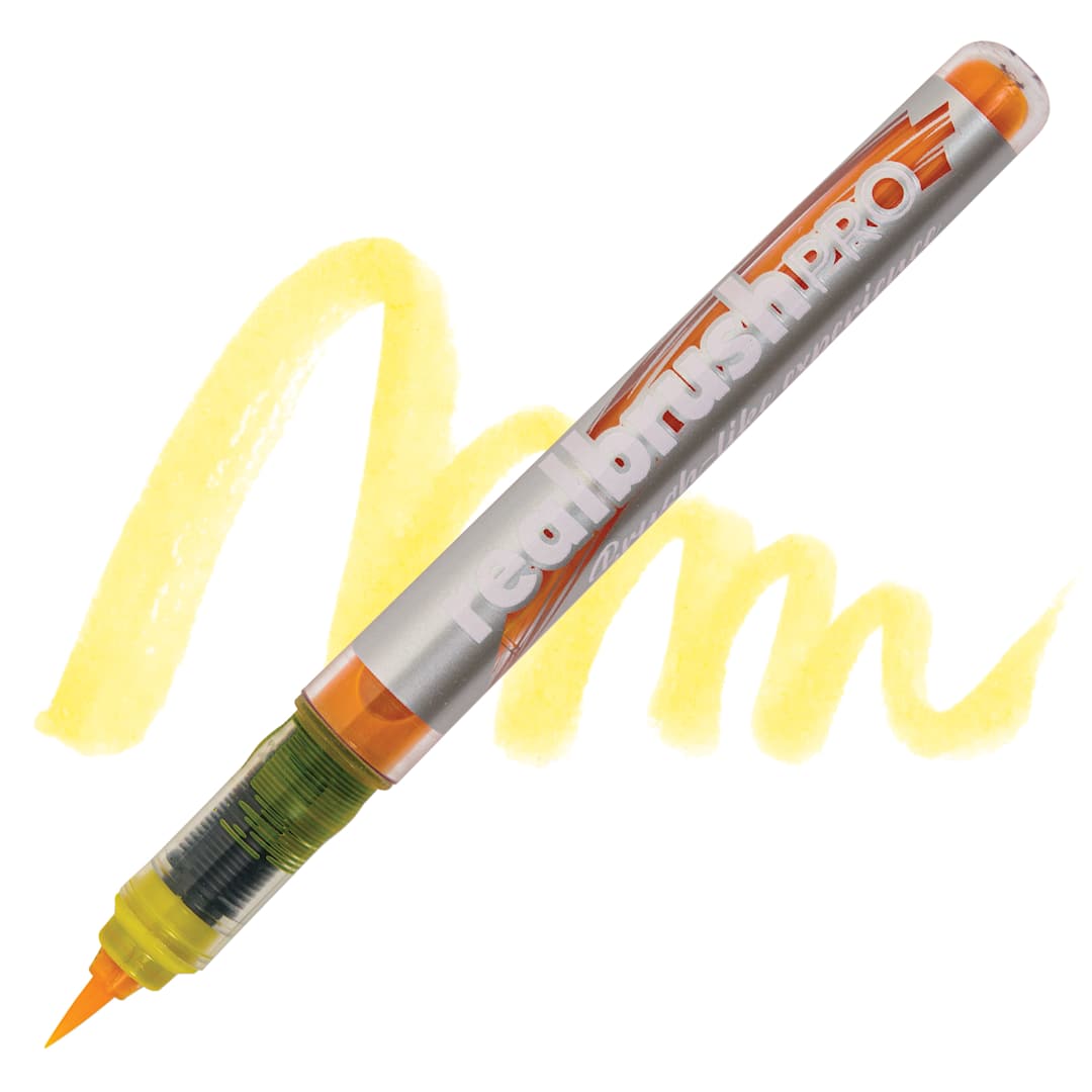 Open in modal - Karin Realbrush Pro Marker - Neon Canary, swatch and marker
