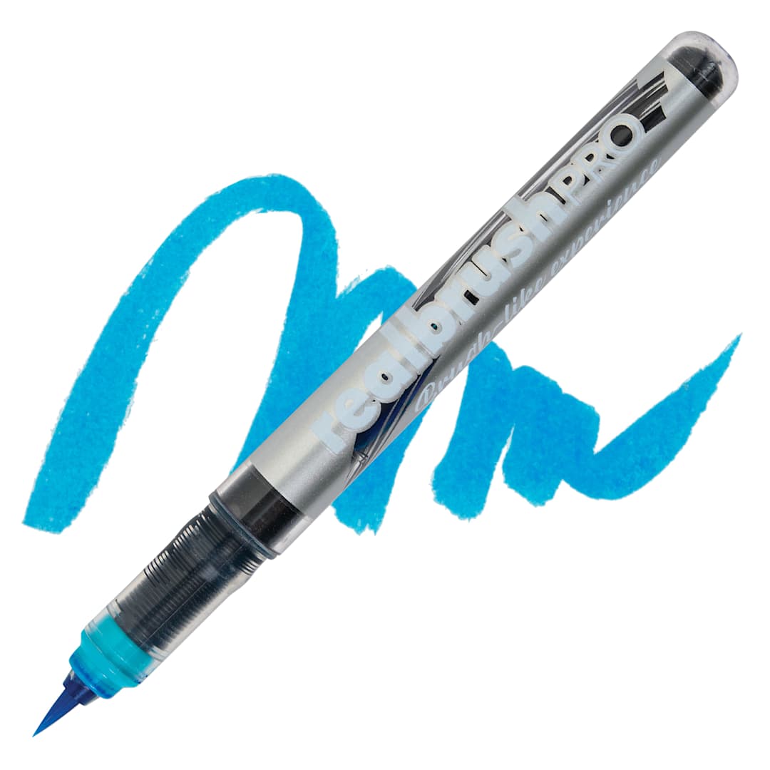 Open in modal - Karin Realbrush Pro Marker - Sky Blue, swatch and marker