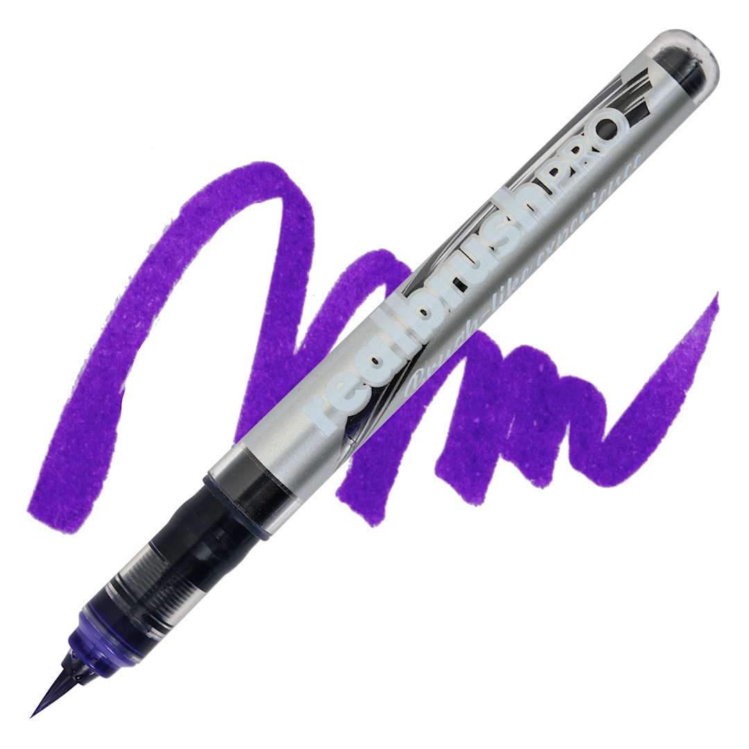 Open in modal - Karin Realbrush Pro Marker - Violet Blue, swatch and marker