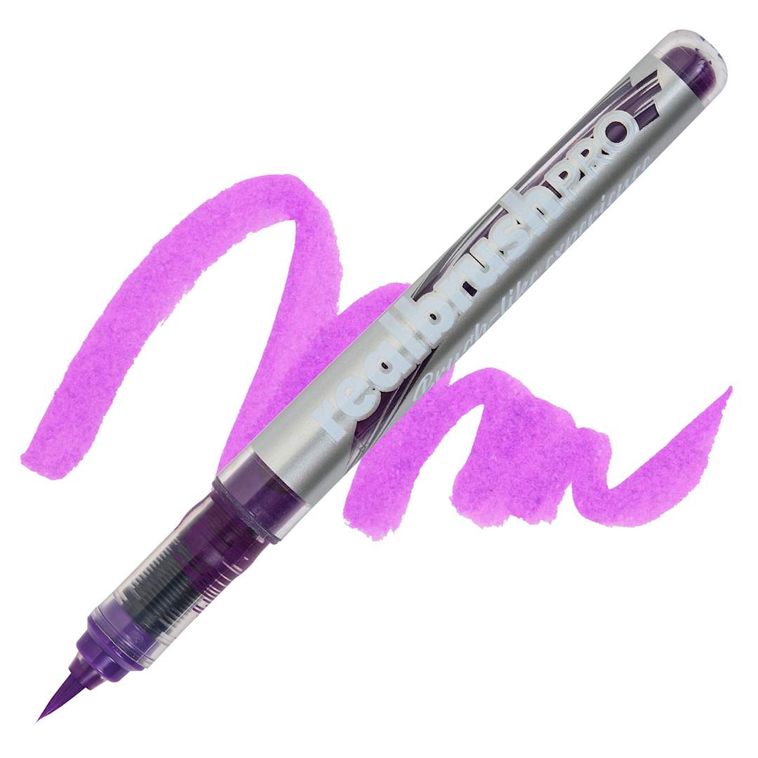 Open in modal - Karin Realbrush Pro Marker - Neon Violet, swatch and marker