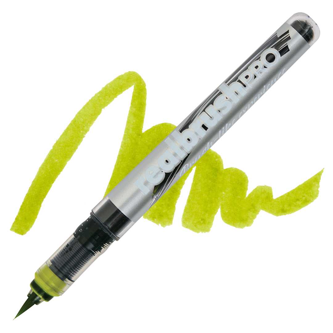 Open in modal - Karin Realbrush Pro Marker - Lime Green, swatch and marker