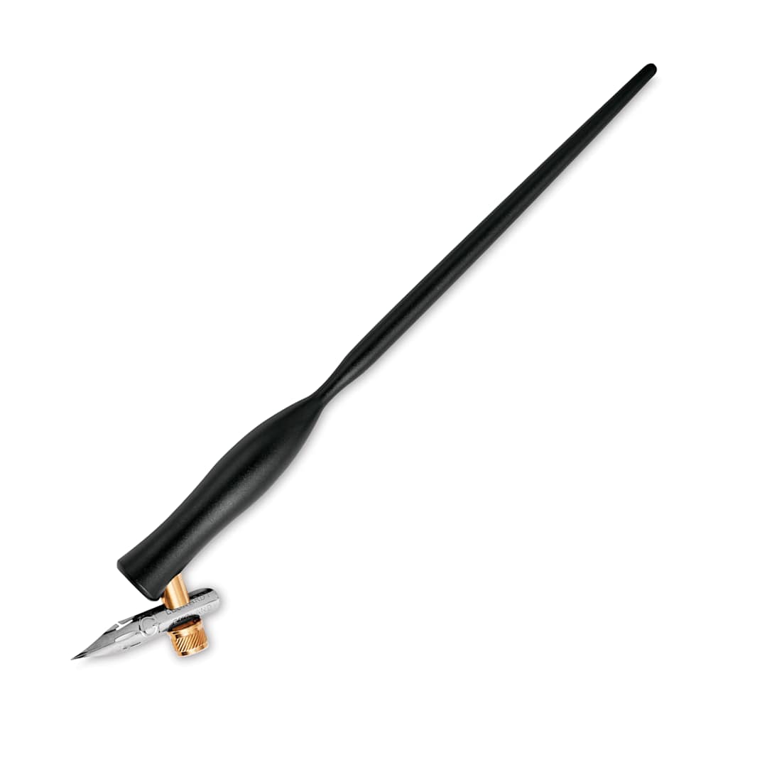 Open in modal - Tom's Studio Flourish Oblique Calligraphy Dip Pen - Black, out of packaging