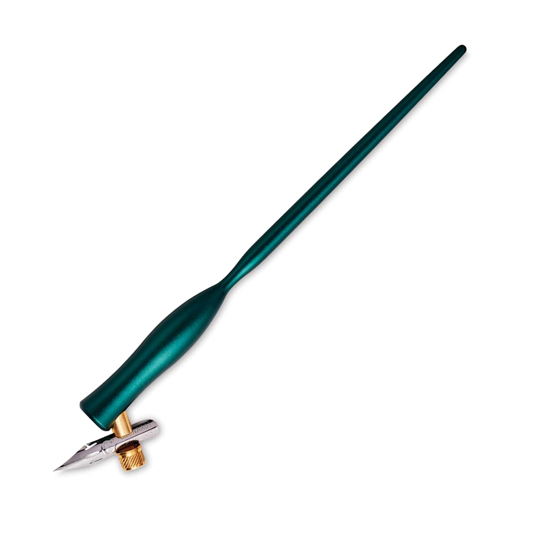 Open in modal - Tom's Studio Flourish Oblique Calligraphy Dip Pen - Ivy, pen