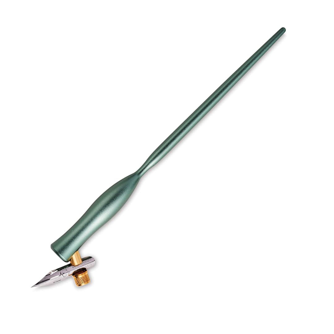 Open in modal - Tom's Studio Flourish Oblique Calligraphy Dip Pen - Sage, pen