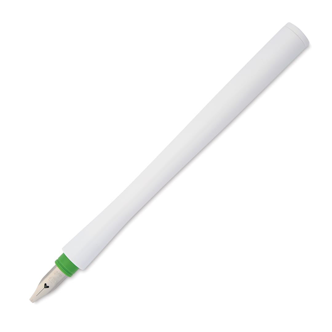 Open in modal - Sailor Hocoro Dip Pen - White, 2 mm Calligraphy Nib, cap off