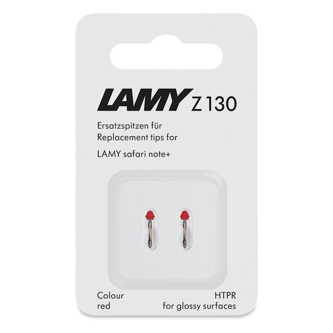 Open in modal - Lamy Safari Note+ Stylus Pen Replacement Tips - Red, Pkg of 2, front of the packaging
