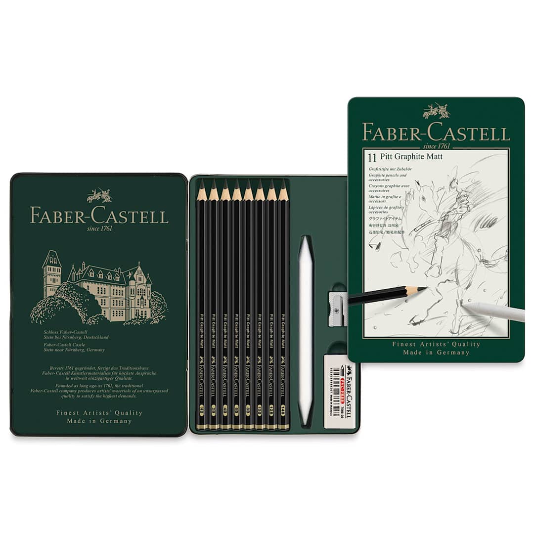 Open in modal - Faber-Castell Pitt Graphite Matte Pencils - Set of 11